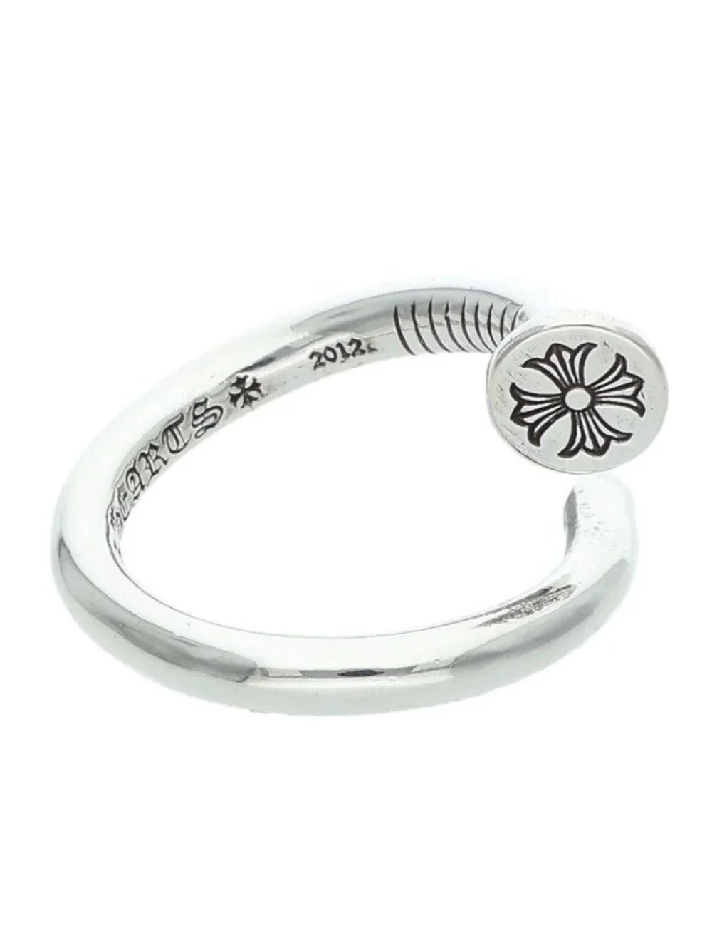 Chrome Hearts Nail Flat Silver Ring